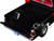 AMM13551979 Dodge Adventurer Sweptline Pickup Truck Black with Red Interior American Muscle Series 1/18 Diecast Model Car Auto World AMM1355