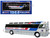 1964 MCI MC 5A Coach Bus Brewster Gray Line Silver with Blue and Red Stripes Vintage Bus & Motorcoach Collection Limited Edition to 504 pieces Worldwide 1/87 (HO) Diecast Model Iconic Replicas 87-0628