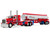 Peterbilt 389 with 36 Flat Top Sleeper and Heil Fuel Tank Trailer Sancken Custom Truck by Amcan Red Big Rigs Series II #3 1/64 Diecast Model DCP/First Gear 69-2148
