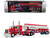 Peterbilt 389 with 36 Flat Top Sleeper and Heil Fuel Tank Trailer Sancken Custom Truck by Amcan Red Big Rigs Series II #3 1/64 Diecast Model DCP/First Gear 69-2148