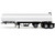 Tag Axle Elliptical Tanker Trailer White 1/87 (HO) Plastic Model Promotex 005351W