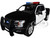 2019 Ford F 150 Lariat Crew Cab Pickup Truck Black and White with Flashing Light Bar and Front and Rear Lights and Sounds 1/24-1/27 Diecast Model Car Motormax 79542BKW