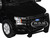 2019 Ford F 150 Lariat Crew Cab Pickup Truck with Bed Cage Black and White with Flashing Light Bar and Front and Rear Lights and Sounds 1/24 1/27 Diecast Model Car Motormax 79543BKW