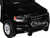 2019 RAM 1500 Laramie Crew Cab Pickup Truck Black and White with Flashing Light Bar and Front and Rear Lights and Sounds 1/24 1/27 Diecast Model Car Motormax 79544BKW