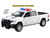 2019 RAM 1500 Laramie Crew Cab Pickup Truck White with Flashing Light Bar and Front and Rear Lights and Sounds 1/24 1/27 Diecast Model Car Motormax 79544W