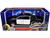 2019 RAM 1500 Laramie Crew Cab Pickup Truck with Bed Cage Black and White with Flashing Light Bar and Front and Rear Lights and Sounds 1/24 1/27 Diecast Model Car Motormax 79545BKW