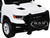 2019 RAM 1500 Laramie Crew Cab Pickup Truck with Bed Cage White with Flashing Light Bar and Front and Rear Lights and Sounds 1/24 1/27 Diecast Model Car Motormax 79545W