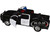 2017 Chevrolet Silverado 1500 LT Z71 Crew Cab Pickup Truck Black and White with Flashing Light Bar and Front and Rear Lights and Sounds 1/24 1/27 Diecast Model Car Motormax 79546BKW