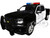 2017 Chevrolet Silverado 1500 LT Z71 Crew Cab Pickup Truck Black and White with Flashing Light Bar and Front and Rear Lights and Sounds 1/24 1/27 Diecast Model Car Motormax 79546BKW