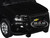2017 Chevrolet Silverado 1500 LT Z71 Crew Cab Pickup Truck Black and White with Flashing Light Bar and Front and Rear Lights and Sounds 1/24 1/27 Diecast Model Car Motormax 79546BKW