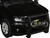 2017 Chevrolet Silverado 1500 LT Z71 Crew Cab Pickup Truck with Bed Cage Black and White with Flashing Light Bar and Front and Rear Lights and Sounds 1/24 1/27 Diecast Model Car Motormax 79547BKW