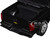 2017 Chevrolet Silverado 1500 LT Z71 Crew Cab Pickup Truck with Bed Cage Black and White with Flashing Light Bar and Front and Rear Lights and Sounds 1/24 1/27 Diecast Model Car Motormax 79547BKW