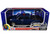2017 Chevrolet Silverado 1500 LT Z71 Crew Cab Pickup Truck with Bed Cage Dark Blue with Flashing Light Bar and Front and Rear Lights and Sounds 1/24 1/27 Diecast Model Car Motormax 79547BL