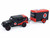 2012 Jeep Wrangler Unlimited Diablo Sport Black with Red Graphics and Small Cargo Trailer Hitch & Tow Series 33 1/64 Diecast Model Cars Greenlight 32330C
