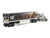 International Lonestar Truck with Sleeper Silver Metallic with CAT Caterpillar Mural Trailer Transport Series 1/50 Diecast Model by Diecast Masters 85769