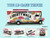 Food Truck The LB Cafe Truck Liberty Walk White with Graphics 1/64 Diecast Model American Diorama AD-70103MJ