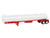 Tanker Trailer White and Red 1/87 (HO) Plastic Model Car HO Logistics HL-308
