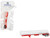 Tanker Trailer White and Red 1/87 (HO) Plastic Model Car HO Logistics HL-308