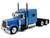 Peterbilt 389 Truck Tractor with Sleeper Cab Baby Blue 1/87 (HO) Plastic Model Car HO Logistics HL-38900