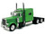 Peterbilt 389 Truck Tractor with Sleeper Cab Lime Green 1/87 (HO) Plastic Model Car HO Logistics HL-38904