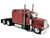 Kenworth W900L Truck Tractor with Sleeper Cab Red Metallic 1/87 (HO) Plastic Model Car HO Logistics HL-90001