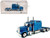 Kenworth W900L Truck Tractor with Sleeper Cab Blue Metallic 1/87 (HO) Plastic Model Car HO Logistics HL-90006