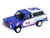 1986 Chevrolet K5 Blazer Blue and White and 1969 Chevrolet Camaro #5 Blue and White Kyle Larson Hendrick Motorsports with Tandem Car Trailer Racing Hitch & Tow Series 6 1/64 Diecast Model Cars Greenlight 31190C