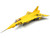 Saab J35J Draken Fighter Aircraft 43 10 3 Johan Gul Squadron 10 Wing Final Flight Livery 1997 Swedish Air Force 1/72 Diecast Model Airplane Aviation 72 AV72-41009