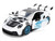 Porsche 911 GT3 RS 992 #12 White with Blue Stripes and Carbon Top Hyper Spec Series 1/24 Diecast Model Car Jada 36494