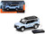 2024 Toyota Land Cruiser Prado Light Blue with White Top and Stripes with Roof Rack and Accessory 1/64 Diecast Model Car GCD KS-075-581