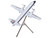 Saab 340A Commercial Aircraft Delta Connection Business Express Airlines N749BA White with Dark Blue and Red Stripes Gemini 200 Series 1/200 Diecast Model Airplane GeminiJets G2GAA1345