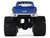 1976 Ford F 250 Monster Truck Garbage Pail Kids 40th Anniversary Buck Truck Blue Metallic with Graphics Kings of Crunch Series 1/43 Diecast Model Car Greenlight 88062