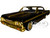 1964 Chevrolet Impala Lowrider Black with Gold Graphics and Wheels Midnight Eclipse Series 1/24 Diecast Model Car Motormax 79202BK