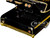 1964 Chevrolet Impala Lowrider Black with Gold Graphics and Wheels Midnight Eclipse Series 1/24 Diecast Model Car Motormax 79202BK