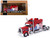 2002 Peterbilt 379 Custom Truck Tractor Red with Patriotic Graphics 1/64 Diecast Model IXO Models 64TR016A