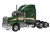 1998 Peterbilt 377 A E Truck Tractor Green Metallic with Beige Stripes 1/43 Diecast Model IXO Models TR23222