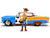 1955 Chevrolet Bel Air Blue with Graphics and Woody Diecast Figure Toy Story Franchise Hollywood Rides Series 1/24 Diecast Model Car Jada 37430