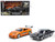 Dom s 1970 Dodge Charger R T Black and Brian s Toyota Supra Orange with Graphics Set of 2 Cars Fast & Furious 25th Anniversary Fast & Furious Series 1/24 Diecast Model Cars Jada 37542
