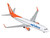 Boeing 737 800 Commercial Aircraft Air North C FNYA White with Orange Tail Gemini 200 Series 1/200 Diecast Model Airplane GeminiJets G2ANT1491