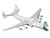 Antonov An 225 Mriya Commercial Aircraft Antonov Airlines UR 82060 White with Blue and Yellow Stripes Interactive Series 1/400 Diecast Model Airplane GeminiJets GJADB2336