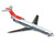 Boeing 727 200 Commercial Aircraft Northwest Airlines N254US White with Blue Stripes and Red Tail 1/400 Diecast Model Airplane GeminiJets GJNWA2369