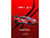 2025 Yangwang U9 Xtreme Test Car #02 Red Metallic with White Stripes and Carbon Top World Fastest EV Supercar 1/64 Diecast Model Car Inno Models IN64-YNU9-NURB