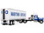 Mack Super Liner with 36 Vintage Sleeper and 40 Vintage Trailer with Reefer Maritime Ontario Blue with White Stripes Legacy Series #4 1/64 Diecast Model DCP/First Gear 69-2273