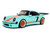 2025 Porsche 911 KS R by Khyzyl Saleem Blue Racer Light Blue with Orange Stripes 1/18 Diecast Model Car Solido S1810504