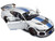 2024 Ford Shelby Mustang Super Snake Gray Metallic with Blue Stripes 1/18 Diecast Model Car Solido S1813803
