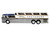 GM PD 4501 Scenicruiser Coach Bus Greyhound Bus Lines 50th Anniversary Raw Metal with Blue and White Top and Gold Stripes The Bus & Motorcoach Collection 1/43 Plastic Model Iconic Replicas 43-0665