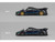 Pagani Zonda Revolucion Dark Blue Metallic and Carbon with Extra Wheels 1/64 Diecast Model Car CM Model CM64-REVOLUCION-BL