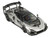 McLaren Senna GTR Silver Gray Metallic with Carbon Hood and Black Top 1/64 Diecast Model Car CM Model CM64-SENNAGTR-11