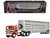 Freightliner COE and 45 Wilson Vintage Livestock Trailer Orange with Stripes 1/64 Diecast Model DCP/First Gear 60-2290
