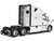 2025 Freightliner Cascadia Gen 5 Sleeper Cab Truck Tractor Winter White Transport Series 1/64 Diecast Model Diecast Masters 71167